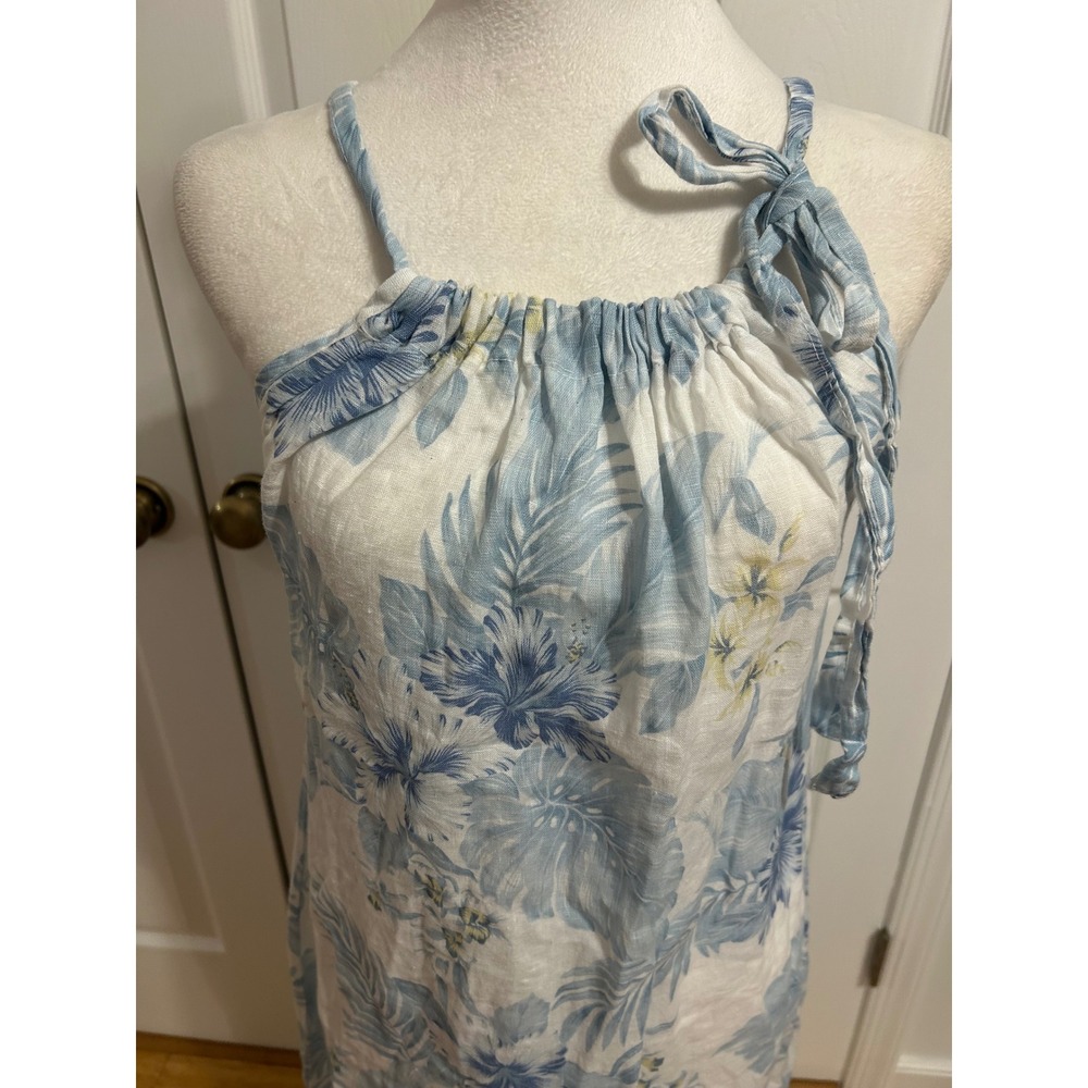Bellambra Italy 100% Linen Romantic Euro summerCoastal Resort blue Beach dress - Picture 2 of 10
